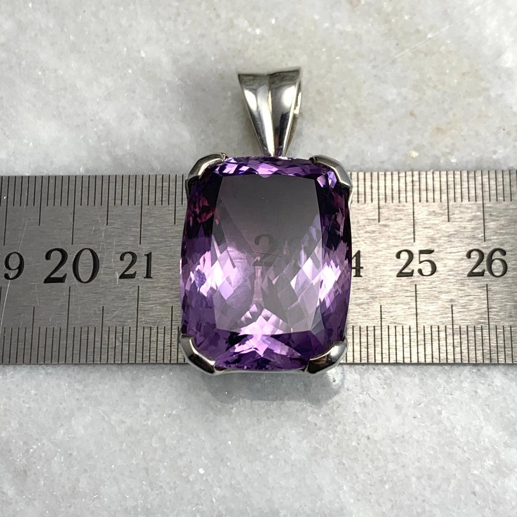 Cushion Cut Amethyst Pendant