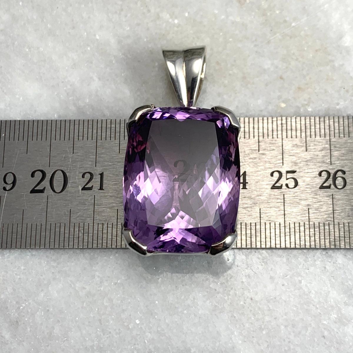 Cushion Cut Amethyst Pendant