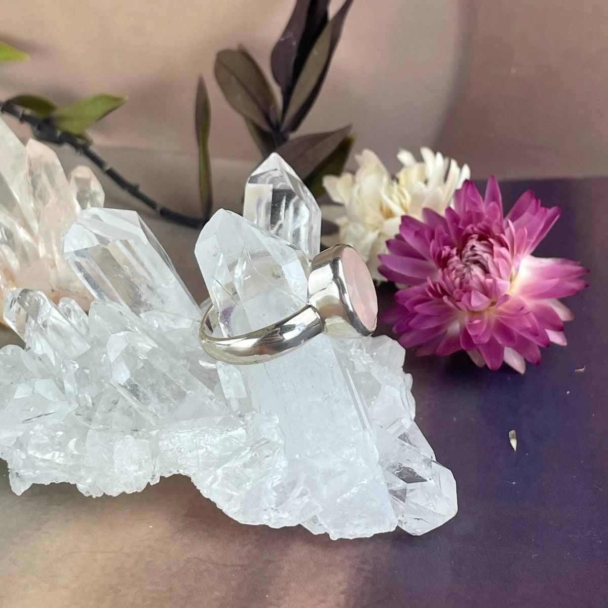 Pale Pink Crystal Ring