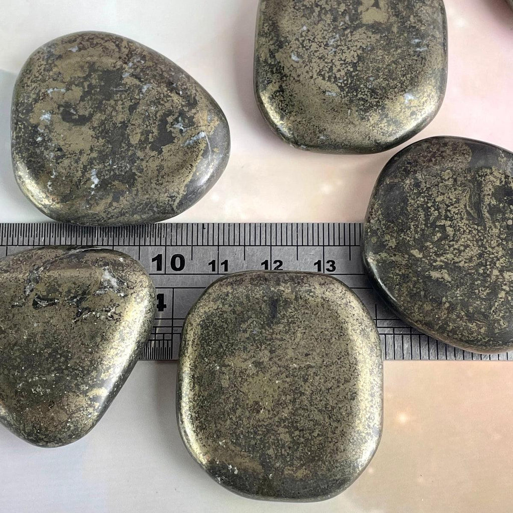 Pyrite Crystal Palm Stone