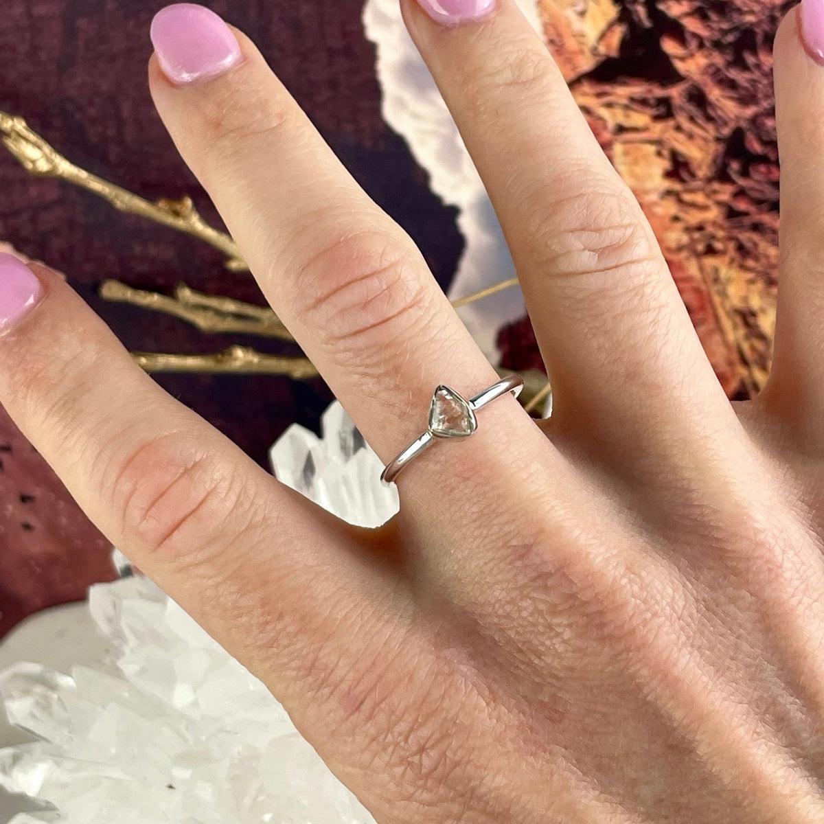 Clear Quartz Crystal Ring