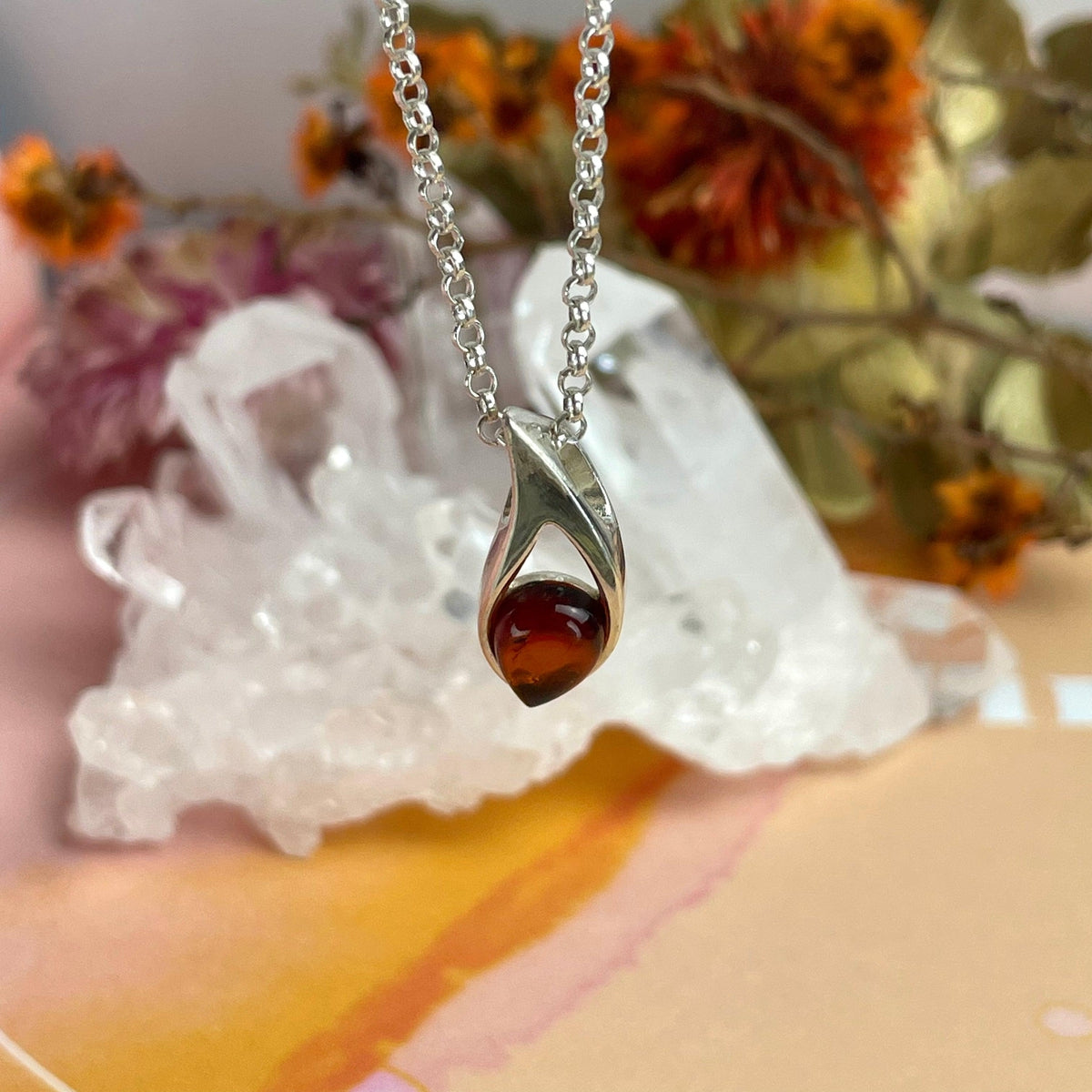 Fossilised Amber Small Pendant