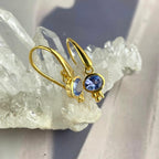 Rare Crystal Gold Earrings