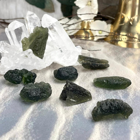 Authentic Moldavite Raw Pieces 2.6g-3.4g