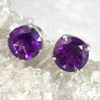 Amethyst Round Studs