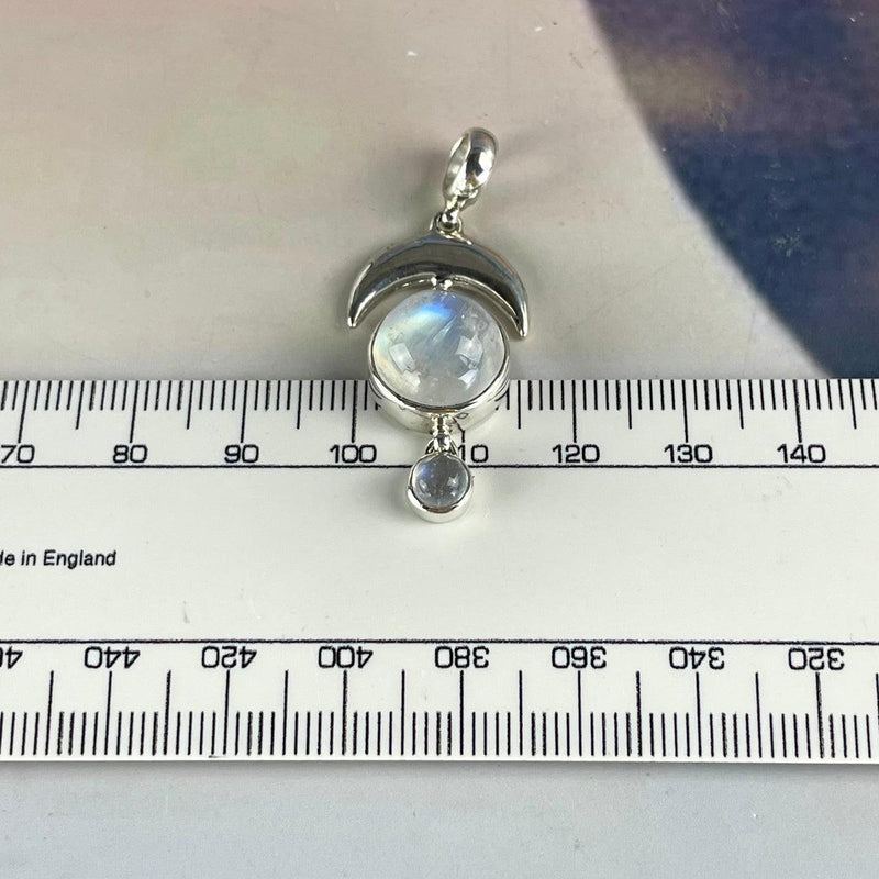 Moonstone Crescent Moon Pendant