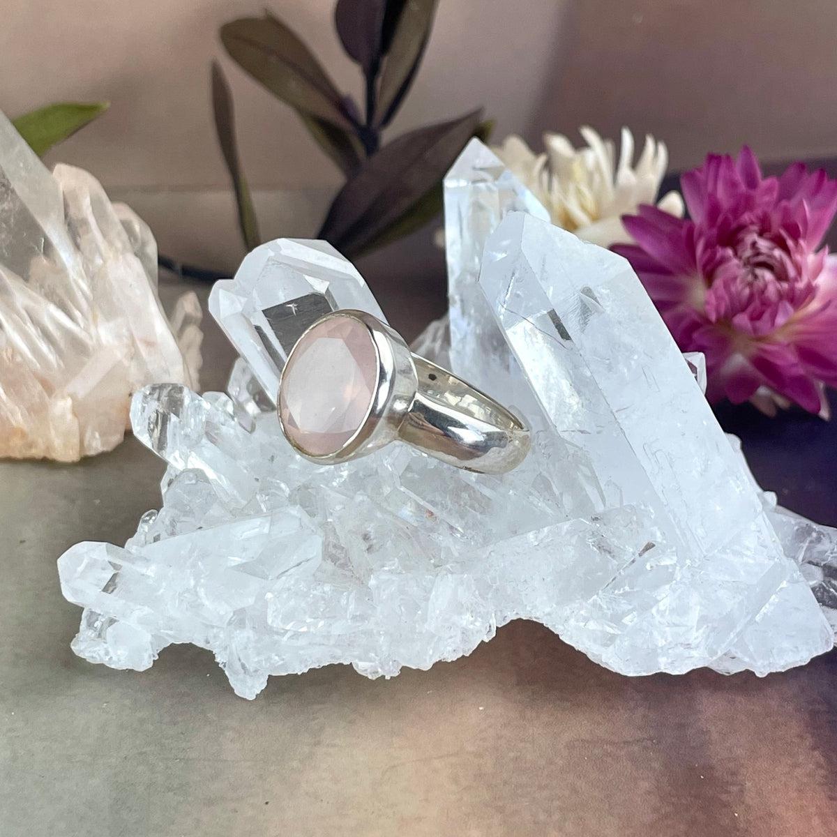 Girls Rose Quartz Ring