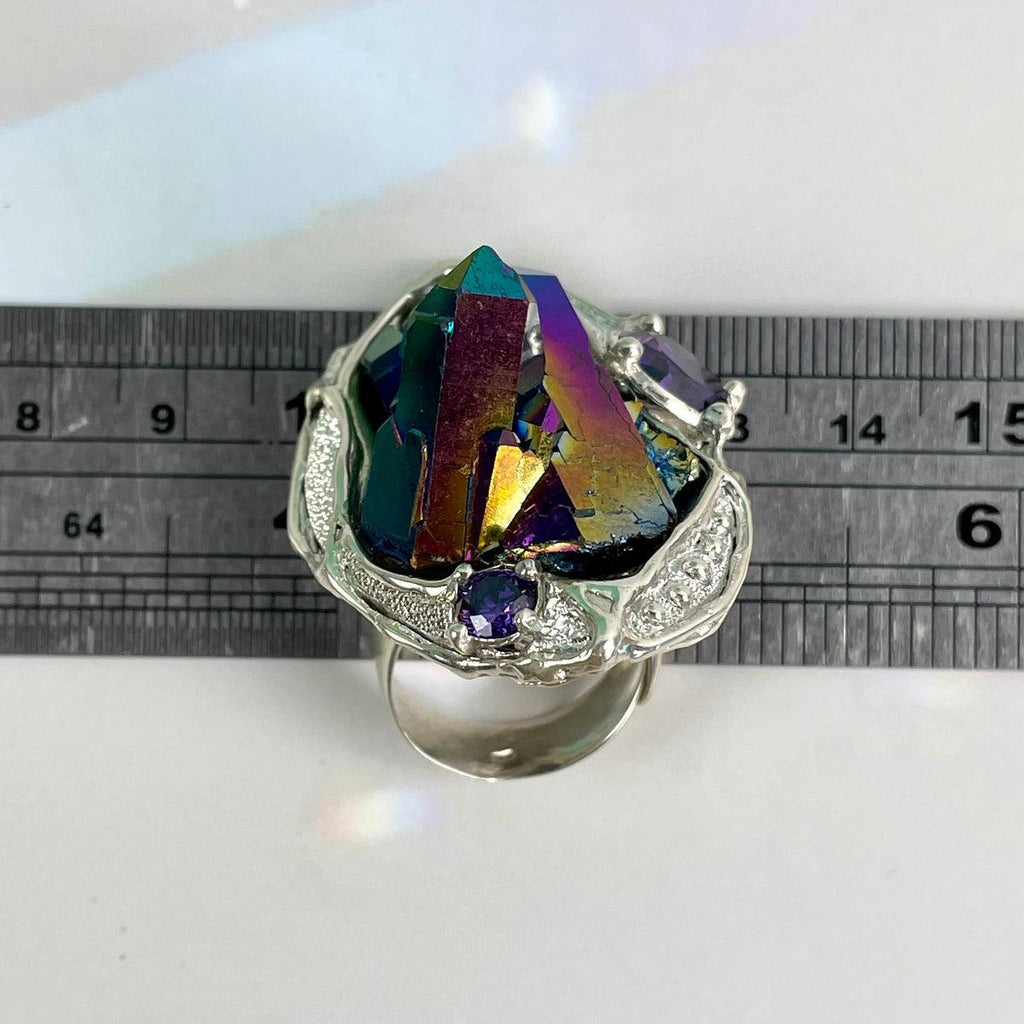 Sterling Silver Rainbow Aura Jewellery