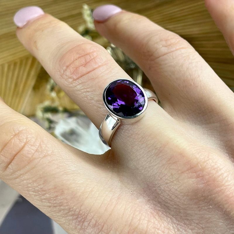 Dark Purple Gemstone Ring