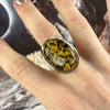 Large Amber Nugget Ring