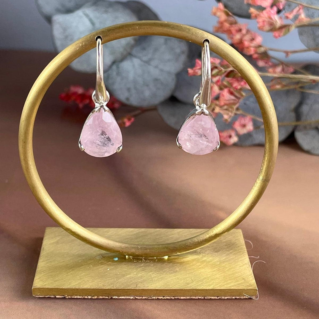 Sterling Silver Morganite Dress Earrings