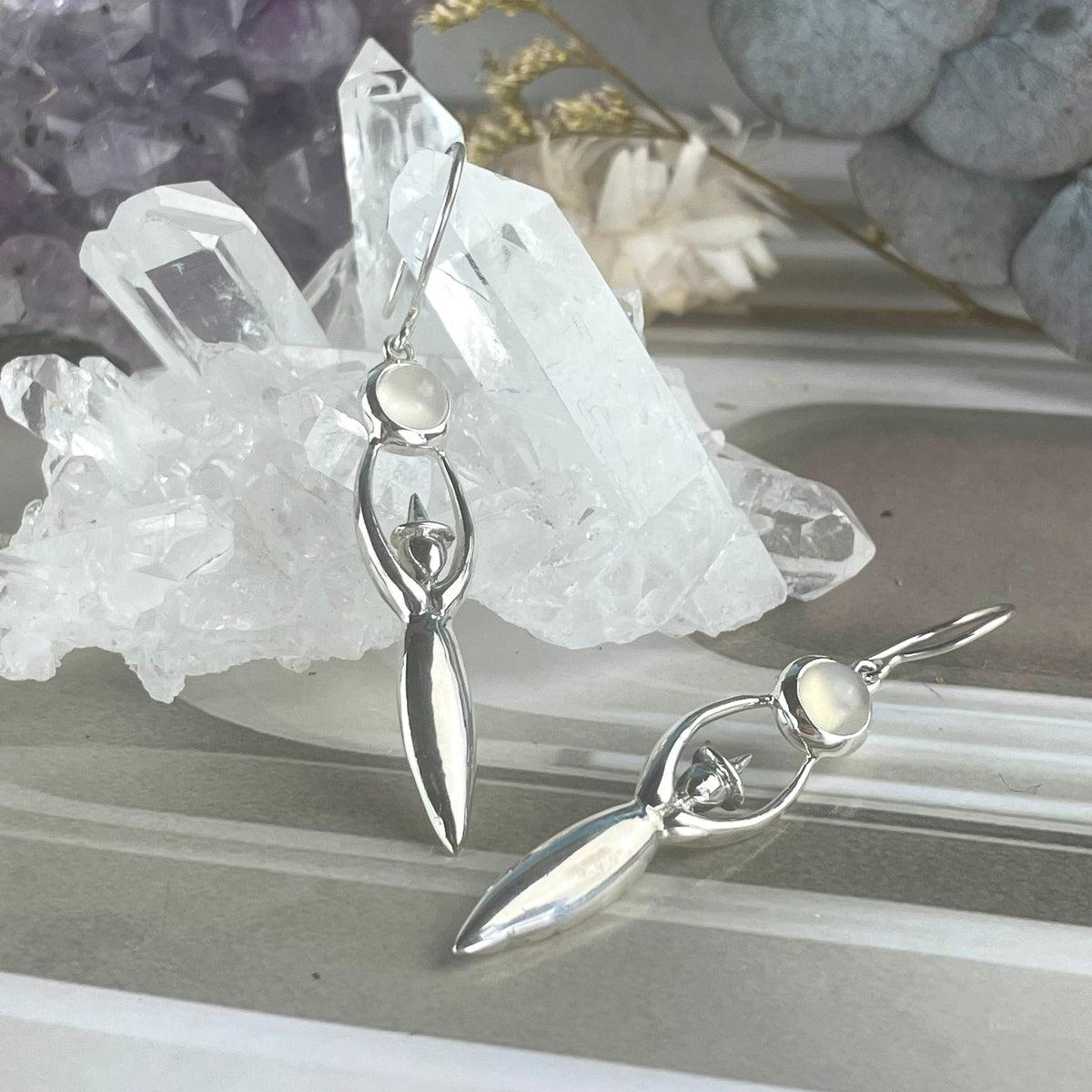 Cat's Eye Moonstone Earrings