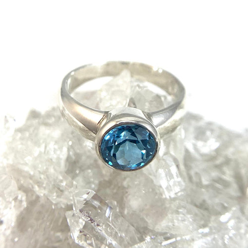 Blue Topaz Round Ring