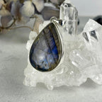 Teardrop Shaped Labradorite Pendant