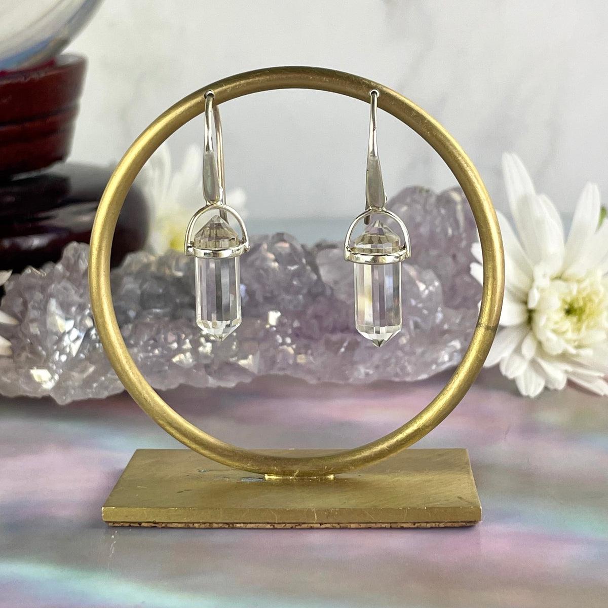 Quartz Crystal Drop Earrings