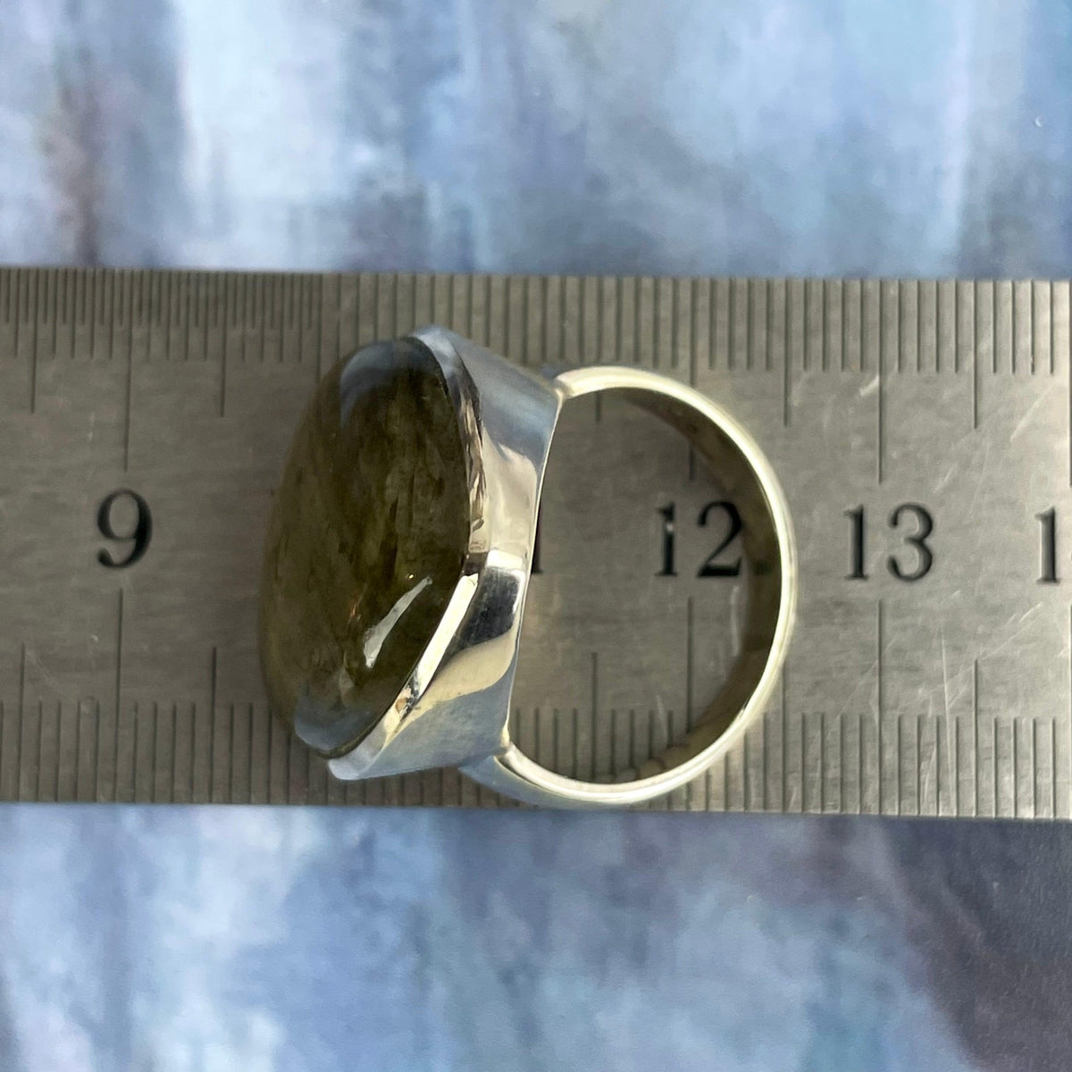 Blue Labradorite Silver Ring