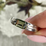 Moldavite Ring For Large Finger