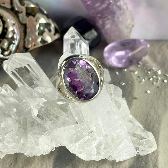 Amethyst Oval Cut Ring