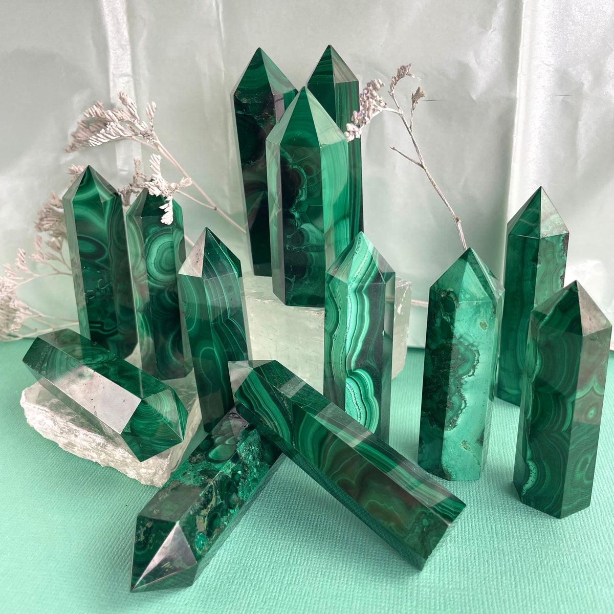 Malachite Crystal Points
