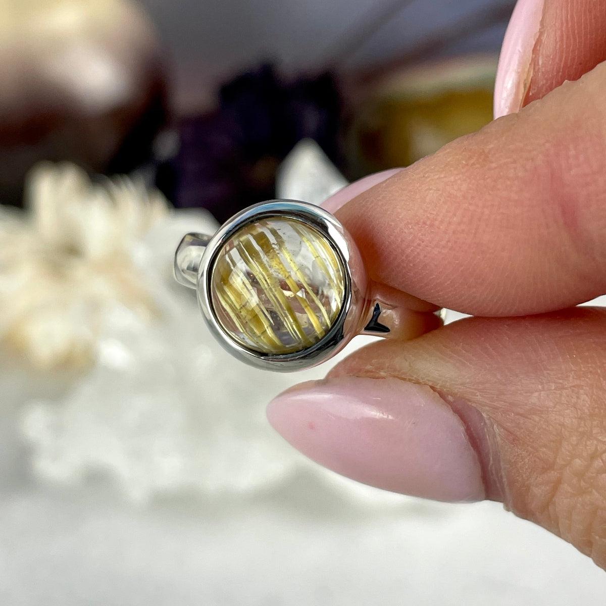 Golden Thread Quartz Ring