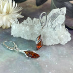 Baltic Amber Flower Bud Earrings