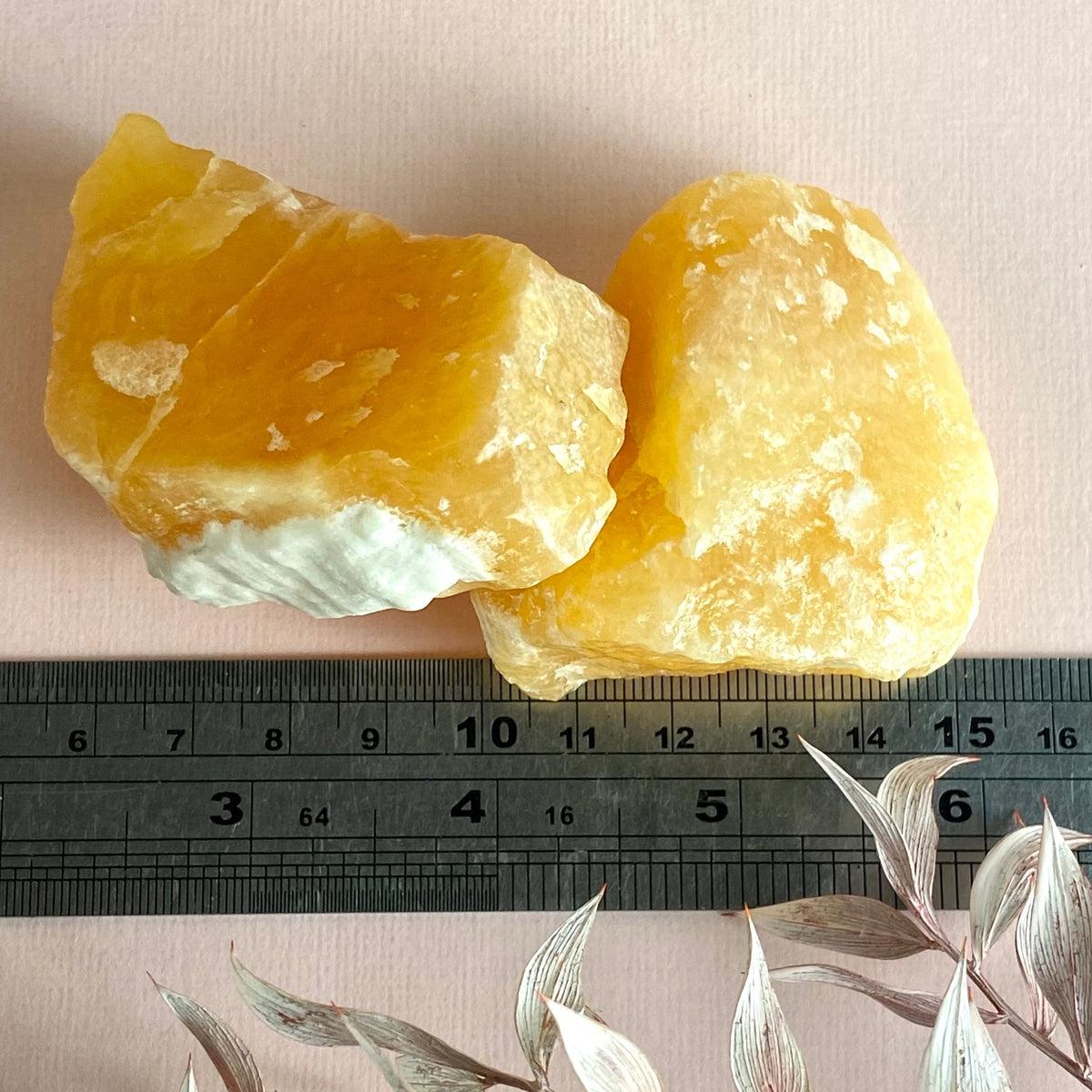 Orange Calcite Raw Pieces