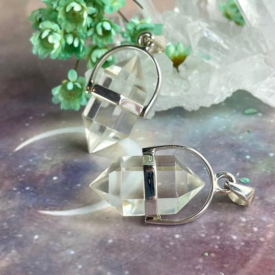 Clear Quartz Double Terminated Pendulum Pendant