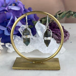 Labradorite Crystal Silver Earrings