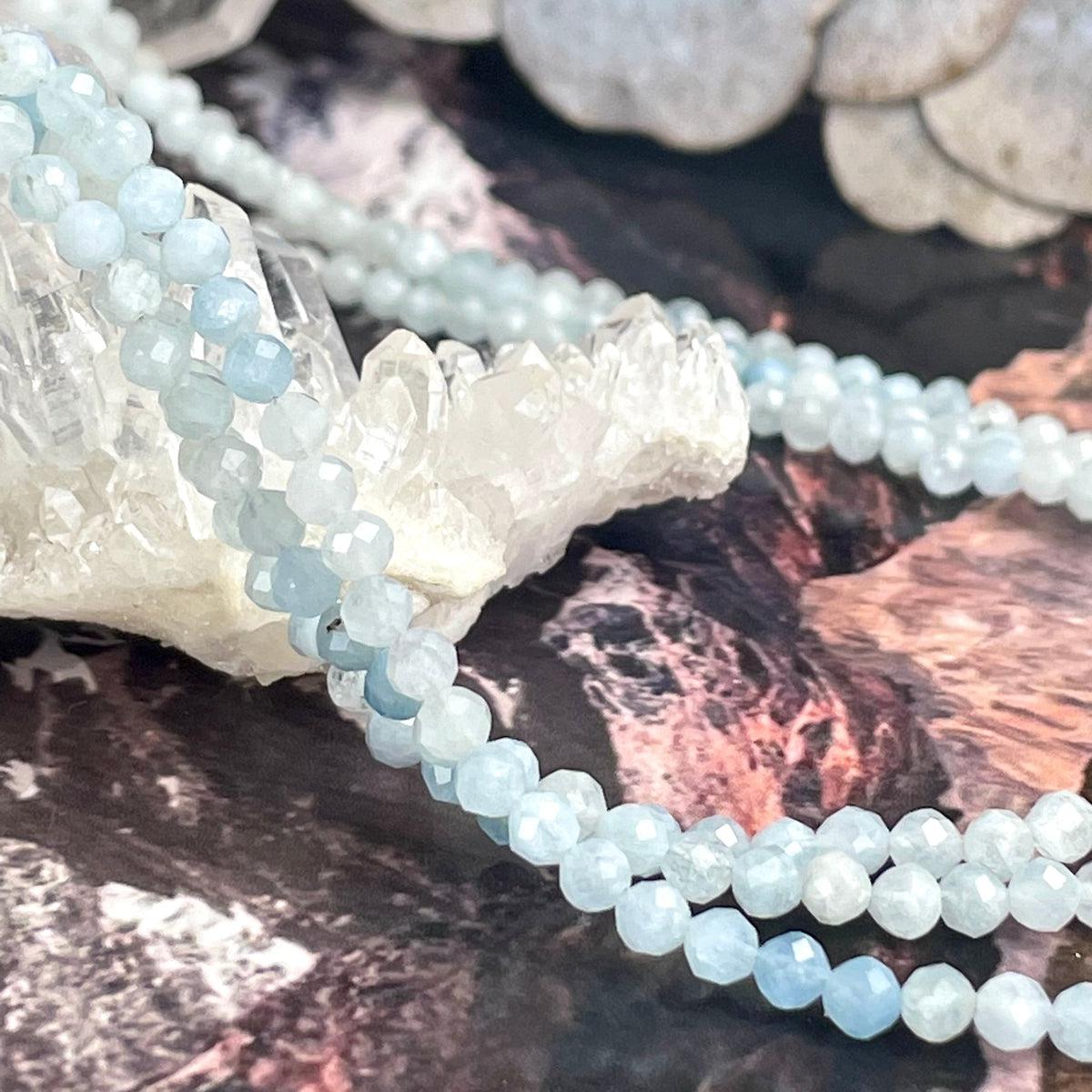 Aquamarine Beaded Necklace