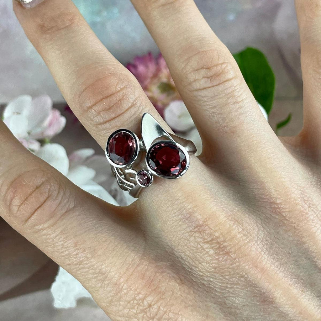 Pink Gemstone Silver Ring