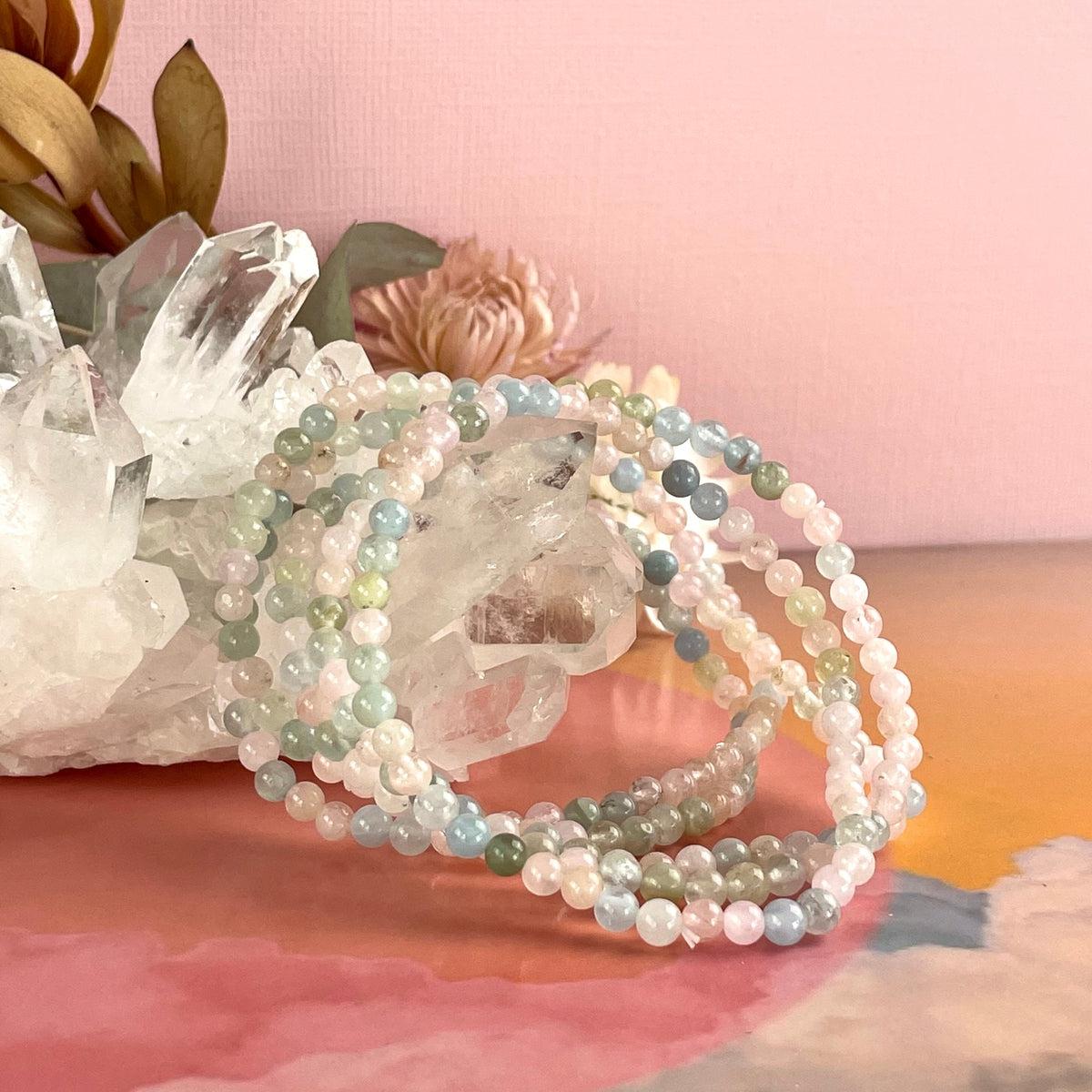 Aquamarine And Morganite Beads
