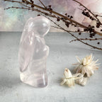 Pink Quartz Angel Carving