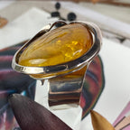 Adjustable Size Amber Ring
