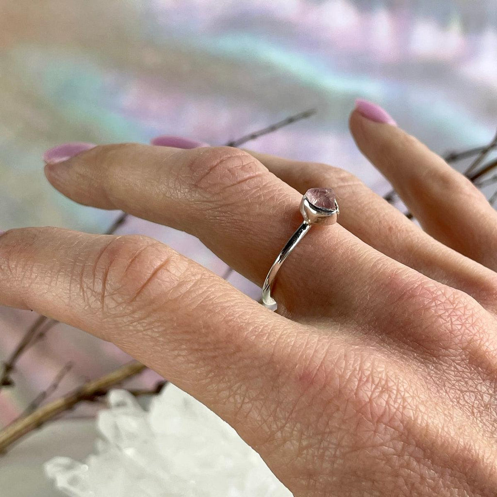 Rough Rose Quartz Ring