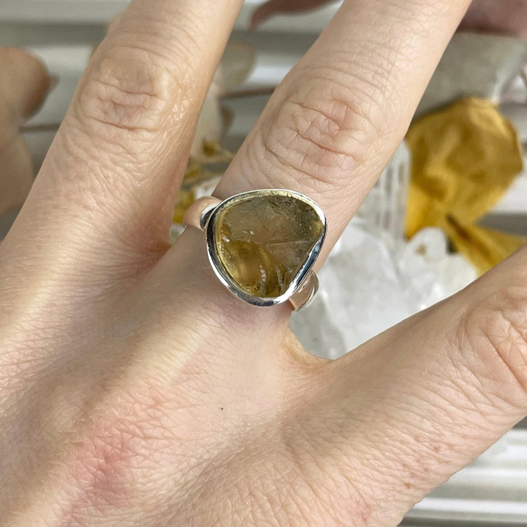 Real Citrine Sterling Silver Ring