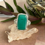 Green Gemstone Silver Ring