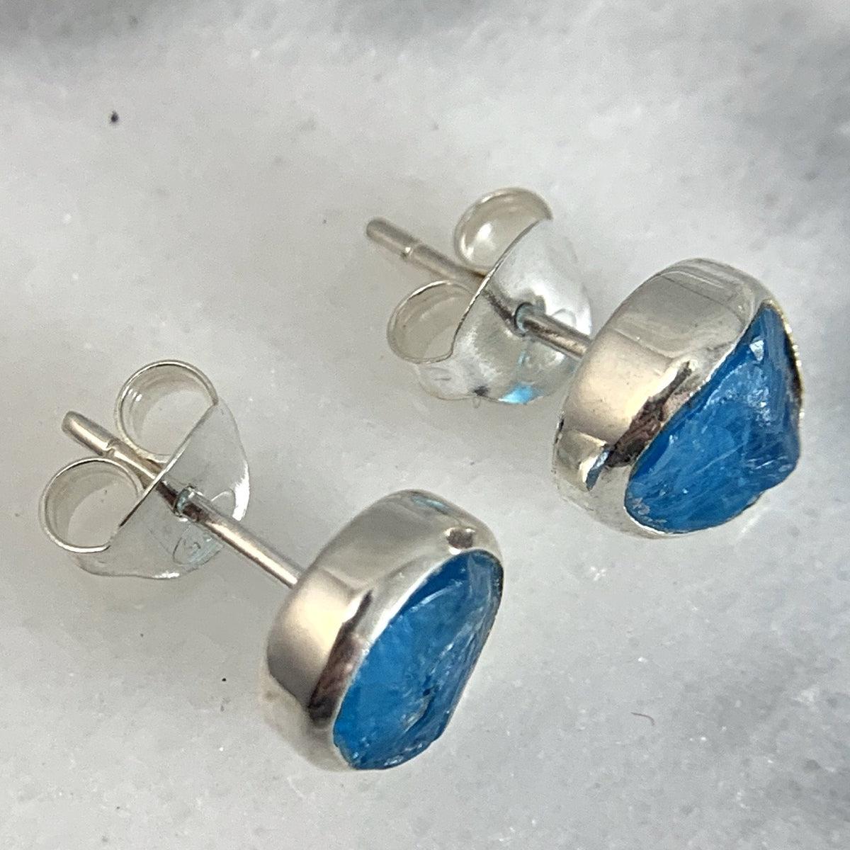 Raw Crystal Silver Studs