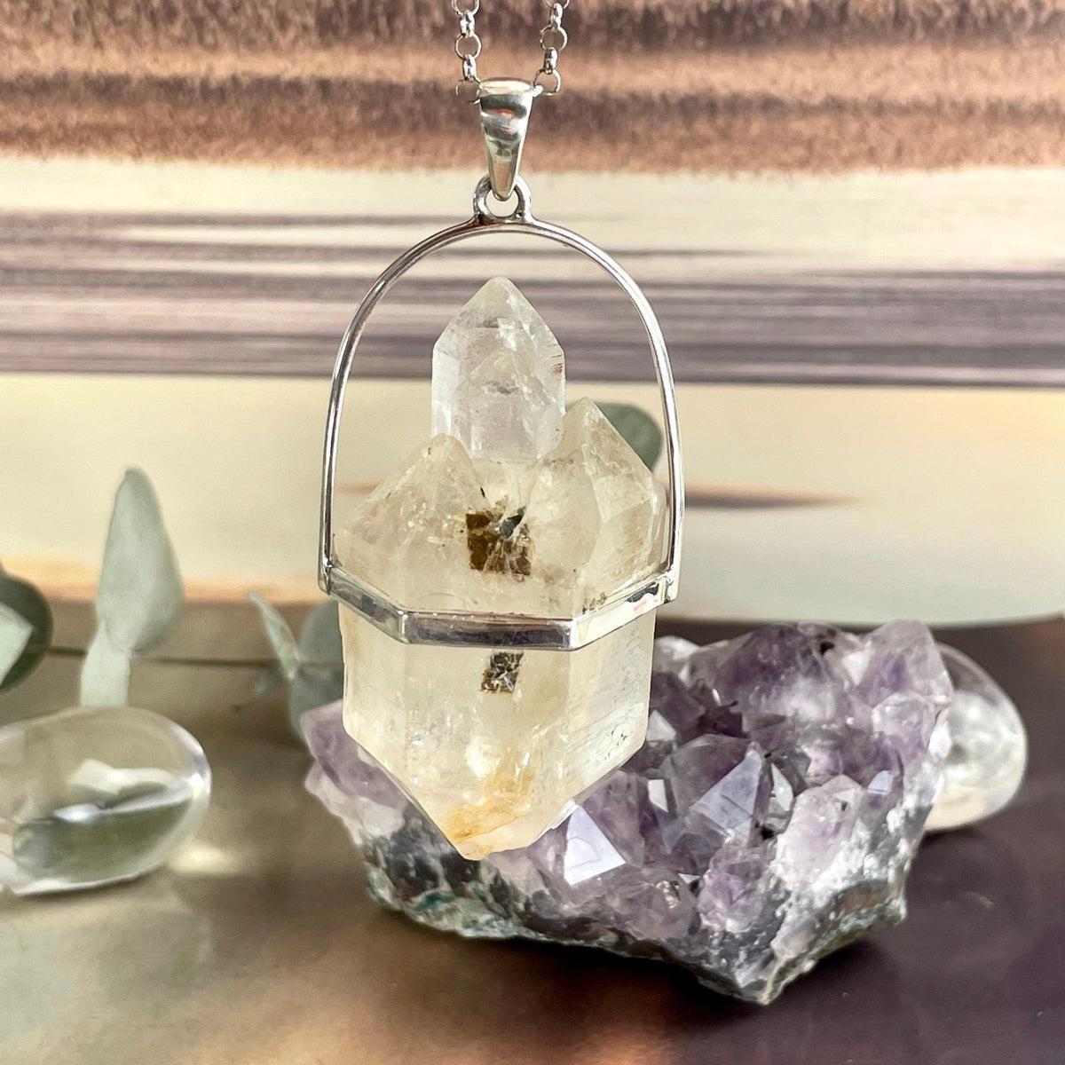 Clear Quartz Multi Point Pendant