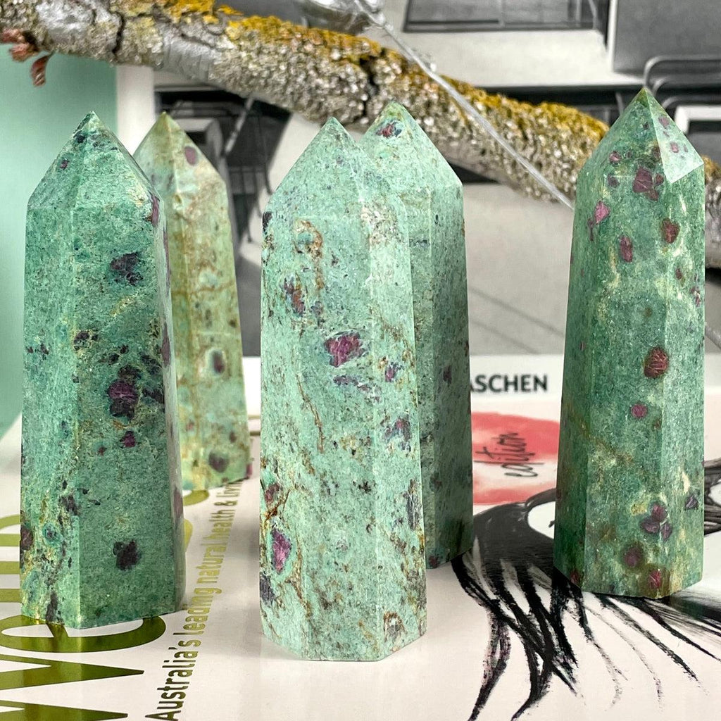 Ruby Fuchsite Crystals