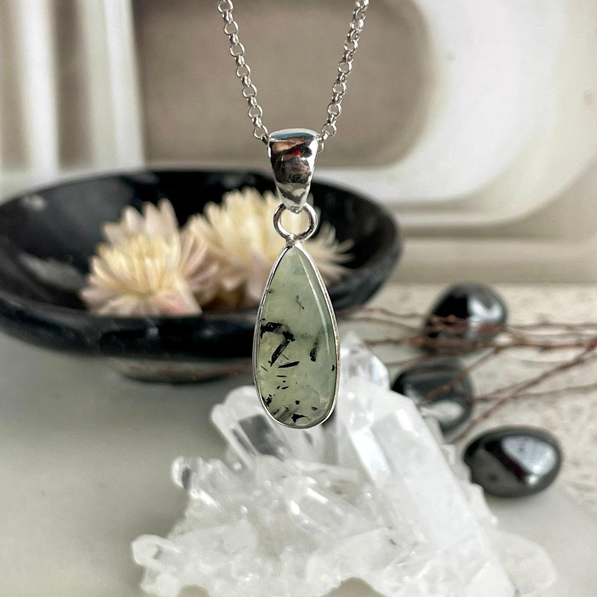 Long Teardrop Crystal Pendant