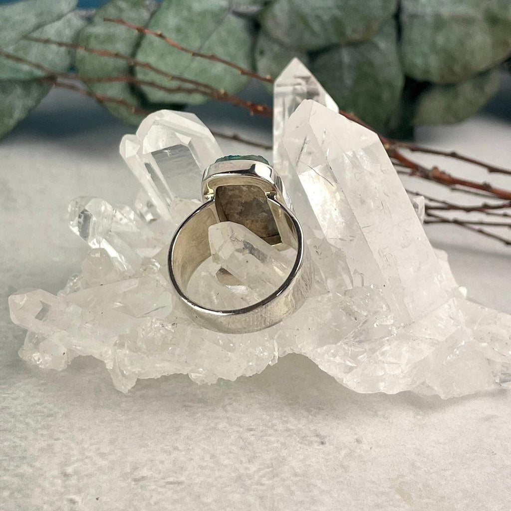 Rare Crystal Sterling Silver Ring