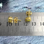 Peridot Trillion Cut Studs