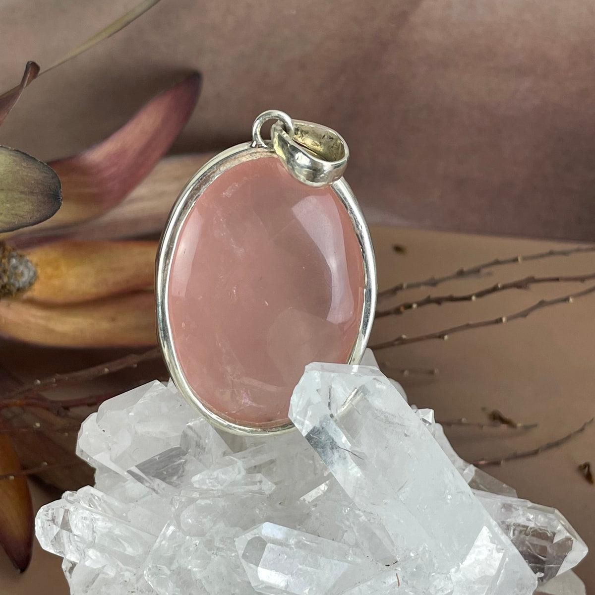 Pink Quartz Large Pendant