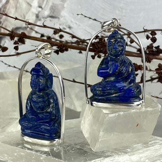 Lapis Lazuli Buddha Pendant