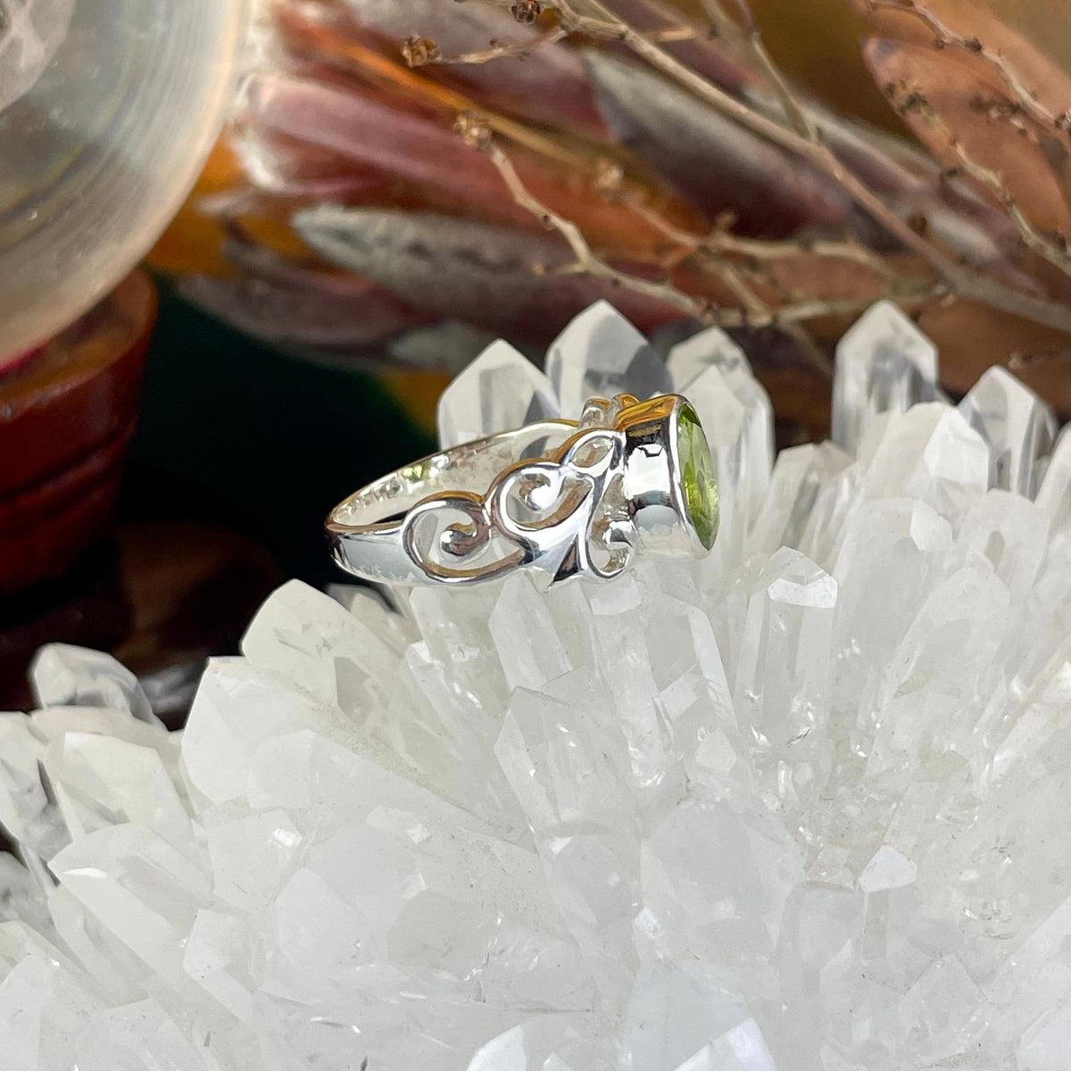 Filigree Band Gemstone Ring