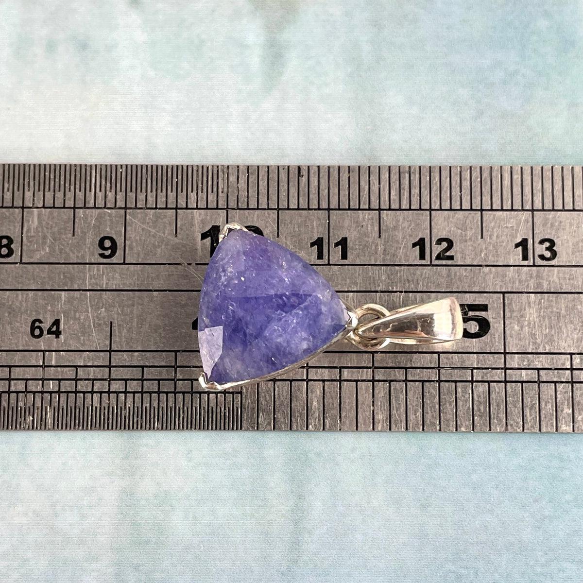 Indigo Crystal Silver Pendant