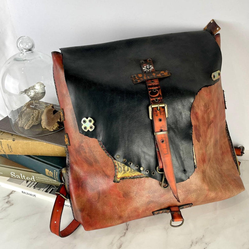 Distressed Leather Handmade Bag
