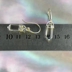 Sterling Silver Crystal Bar Earrings