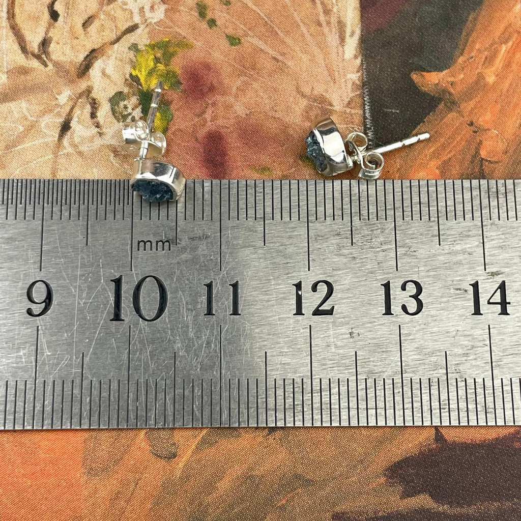 Aquamarine Rough Stud Earrings