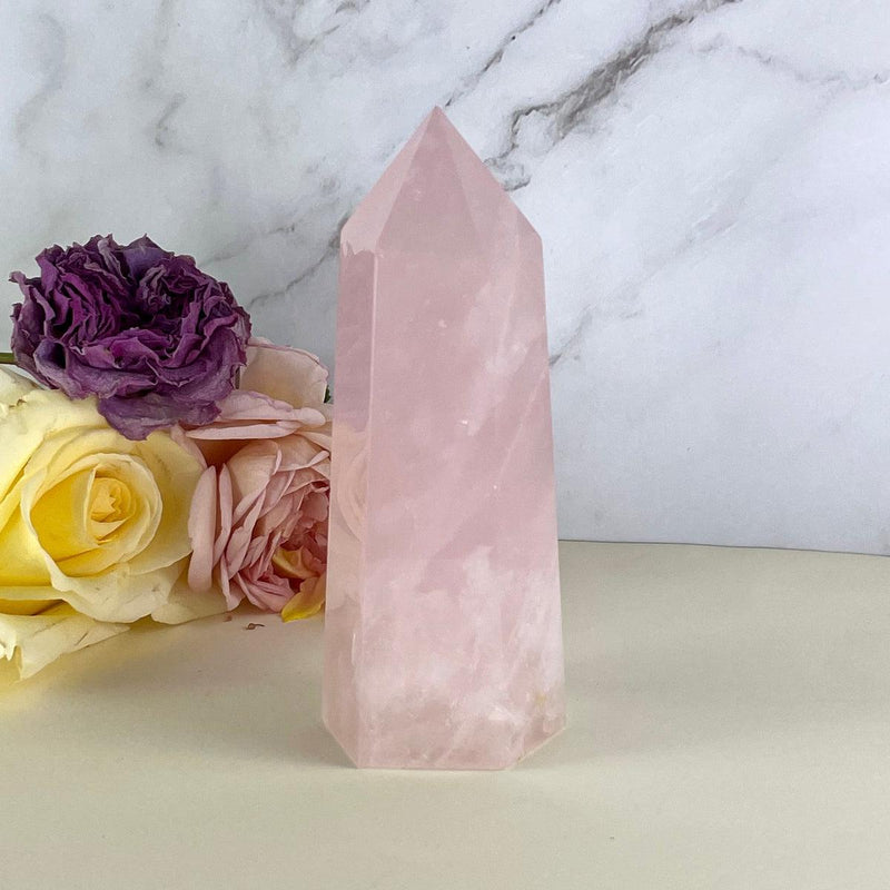 Rose Quartz Crystal Points 8.5cm-14.5cm